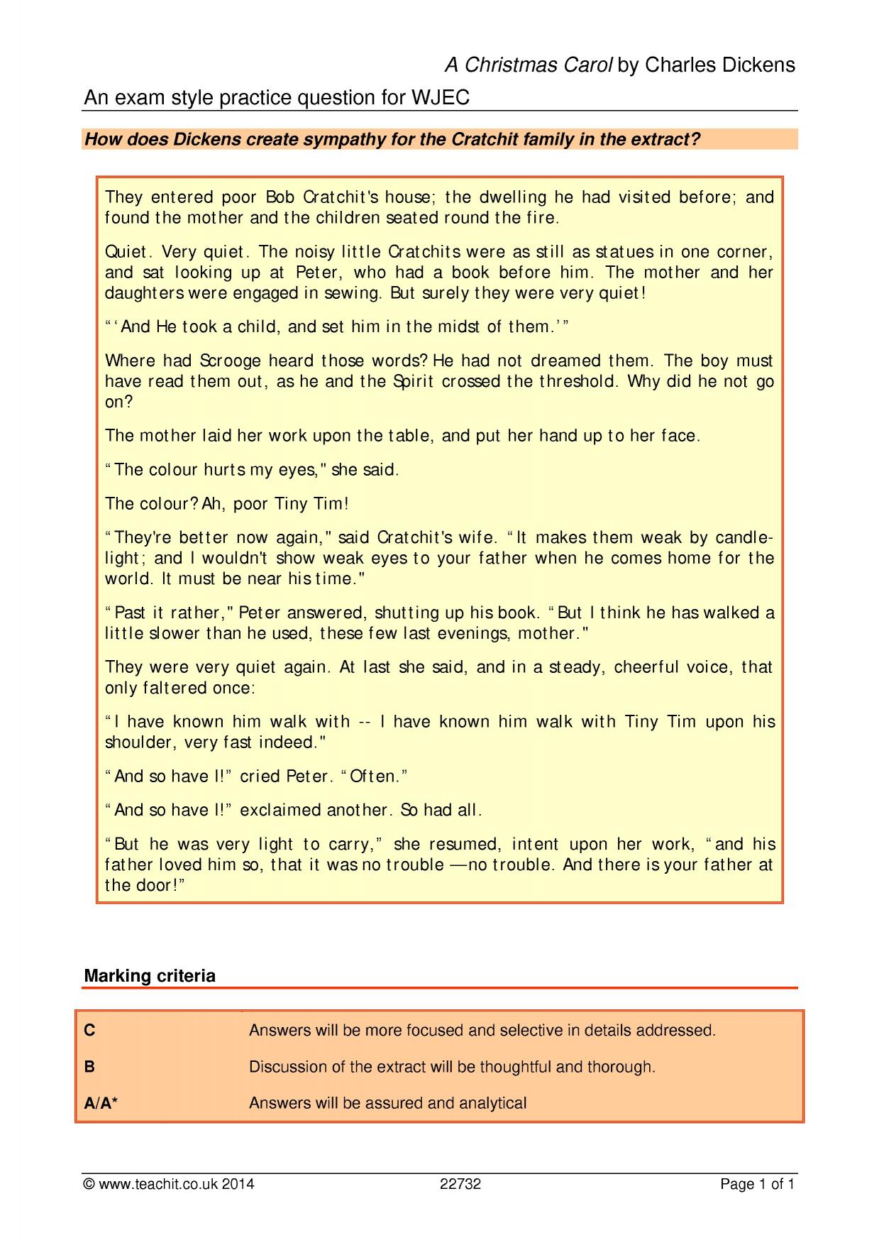 A Christmas Carol by Charles Dickens | KS4 Prose | Key Stage 4 | Resources