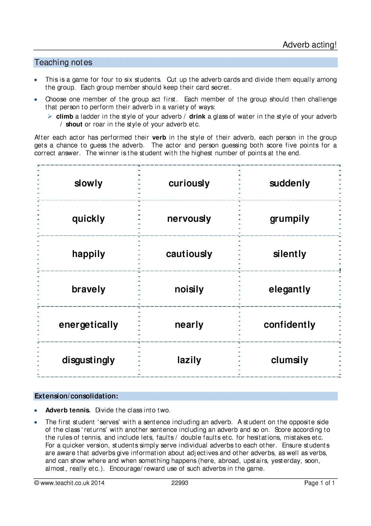 English Grammar Worksheets Ks4