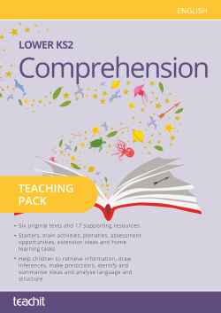 Comprehension (lower KS2) cover