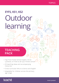 Outdoor learning: EYFS, KS1 and KS2 cover