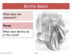 The character of Bertha in Jane Eyre