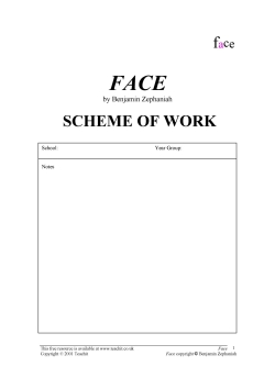 Scheme of work