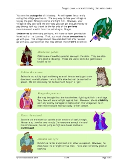 Dragon quest - lateral thinking discussion tasks
