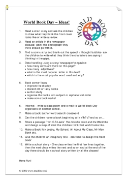 Activities for World Book Day