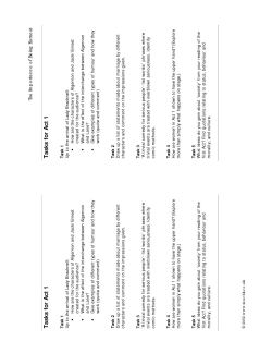 Act 1 tasks Act 1 tasks