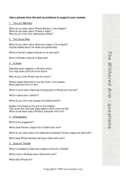 A list of essential questions on the story (2 pages)