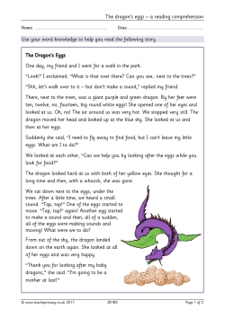 The dragon's eggs – a reading comprehension