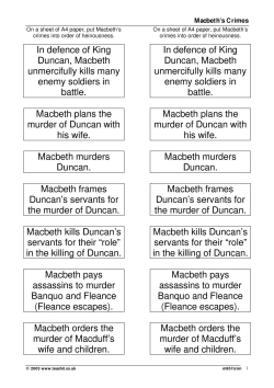 Macbeth's crimes