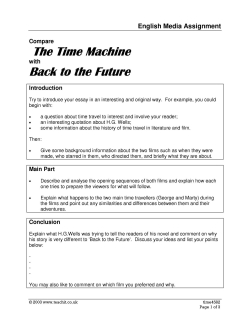 Compare 'The Time Machine' with 'Back to the Future'