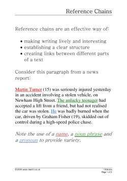 Reference chains