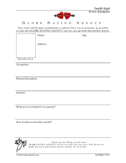 Globe dating agency
