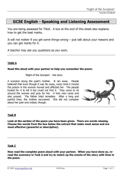 'Night of the Scorpion' resources