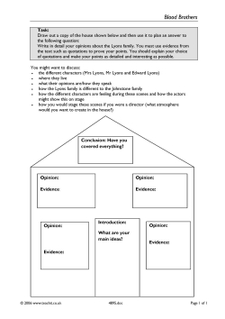 Planning framework for essay