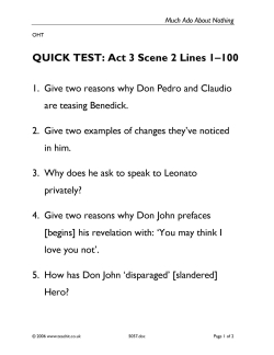 Act 3 Scene 2 - quick starter test