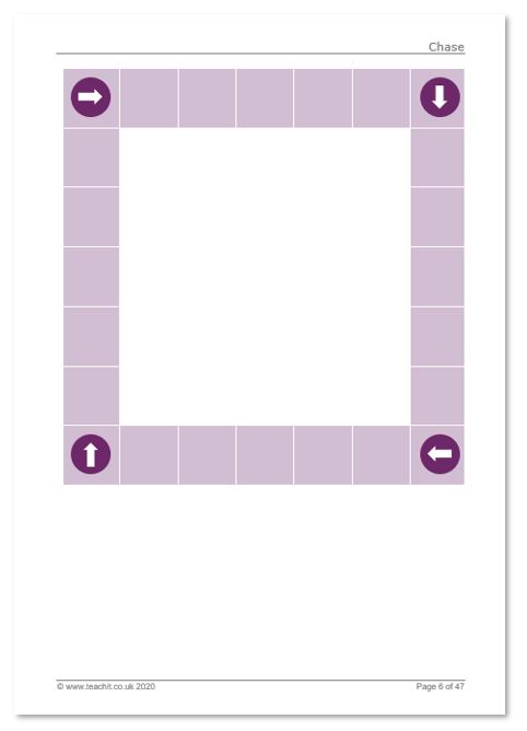 Teachit 'chase' game template