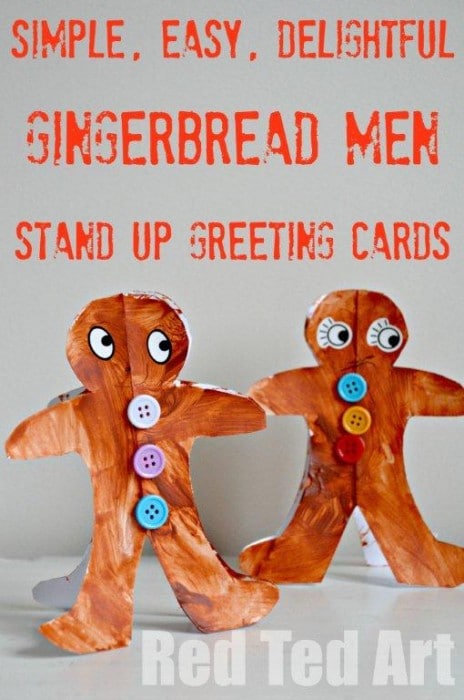 Gingerbread men EYFS Christmas card idea