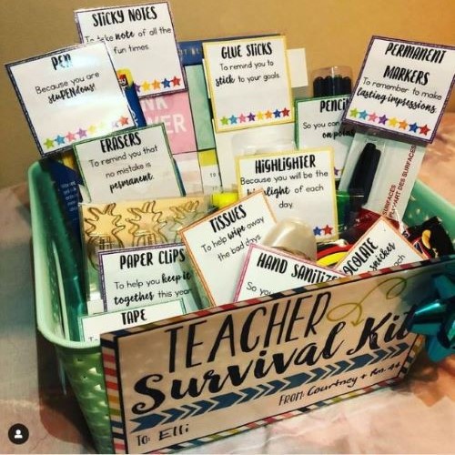 Teacher Survival Kit from @misscourtneysclass on Instagram
