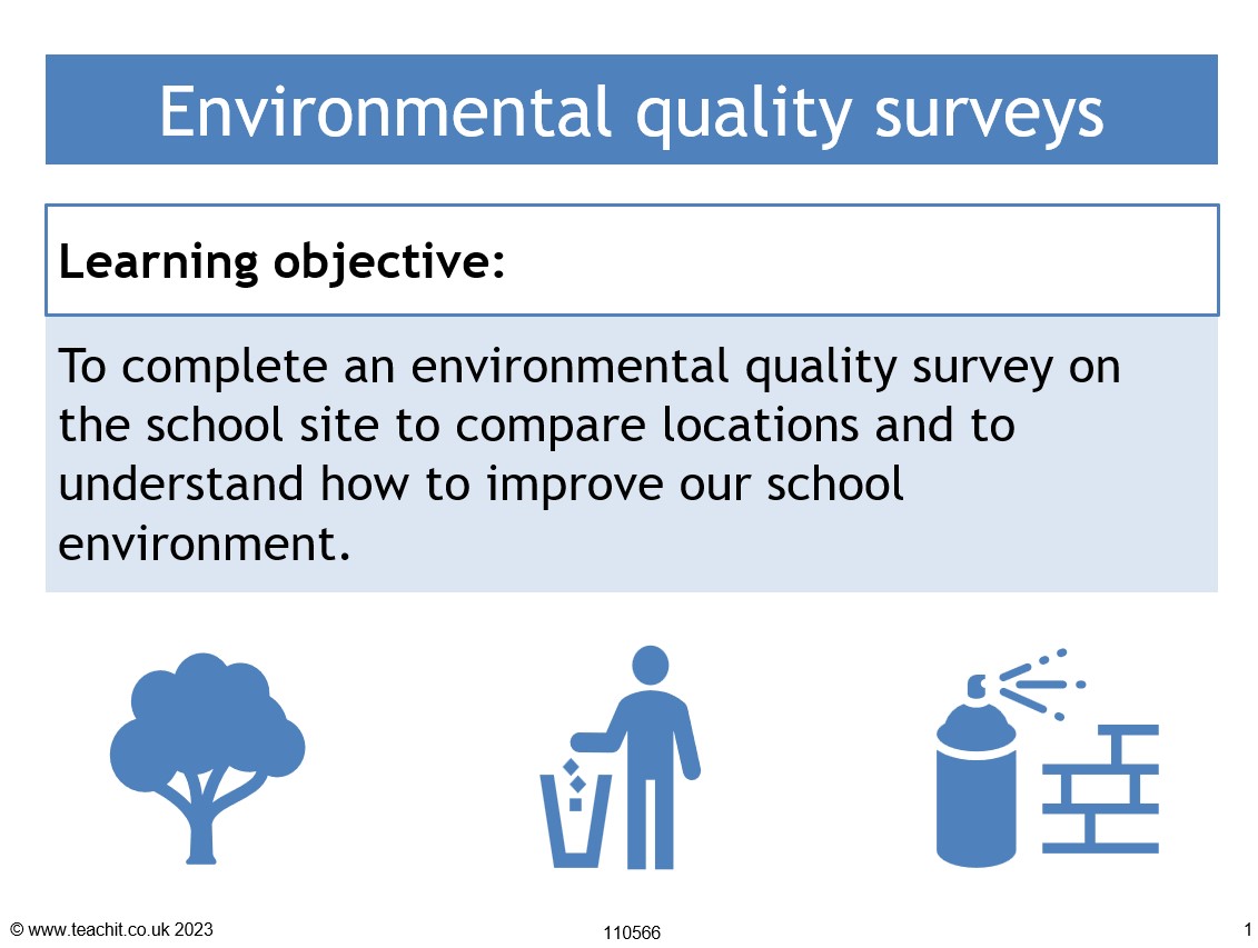 data presentation for environmental quality survey