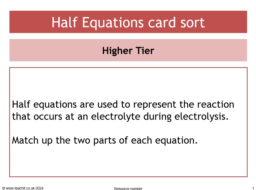 Half-equations