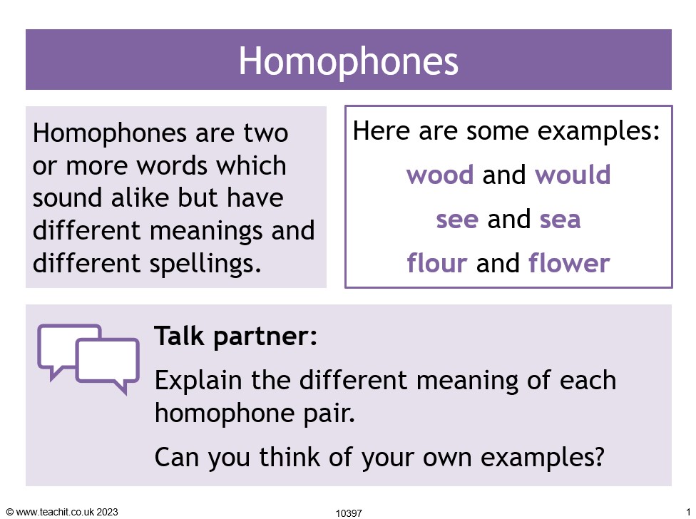 Homophones