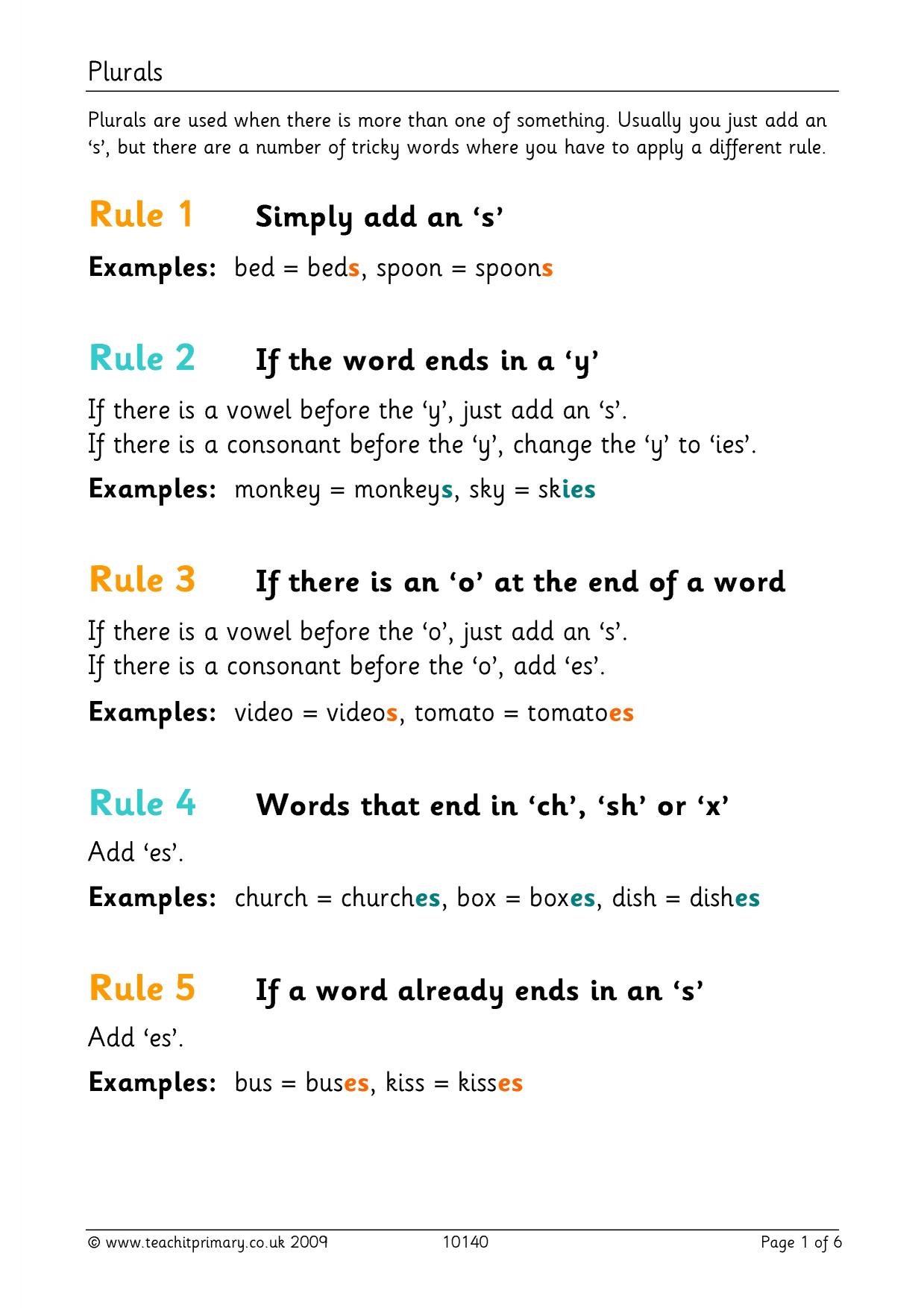 Plurals