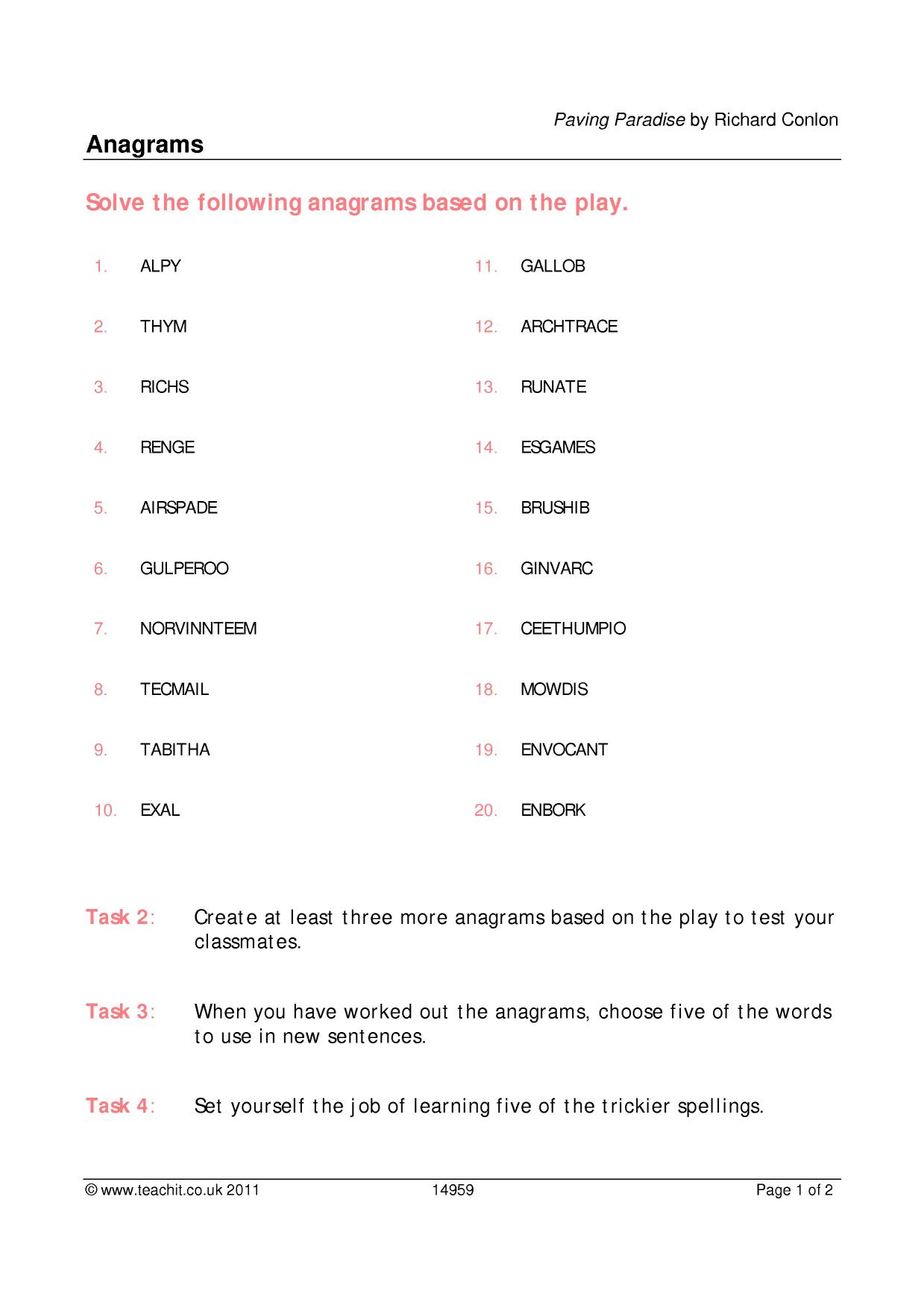 Anagrams