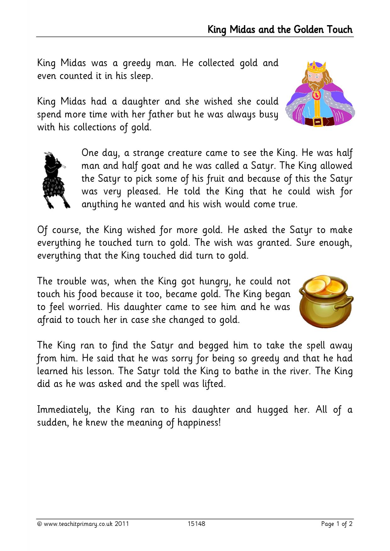 King Midas & The Golden Touch Story in English With Moral For Kids