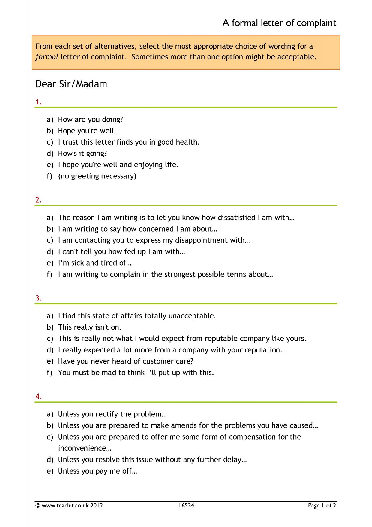 How to Write A Letter of Complaint Learn English