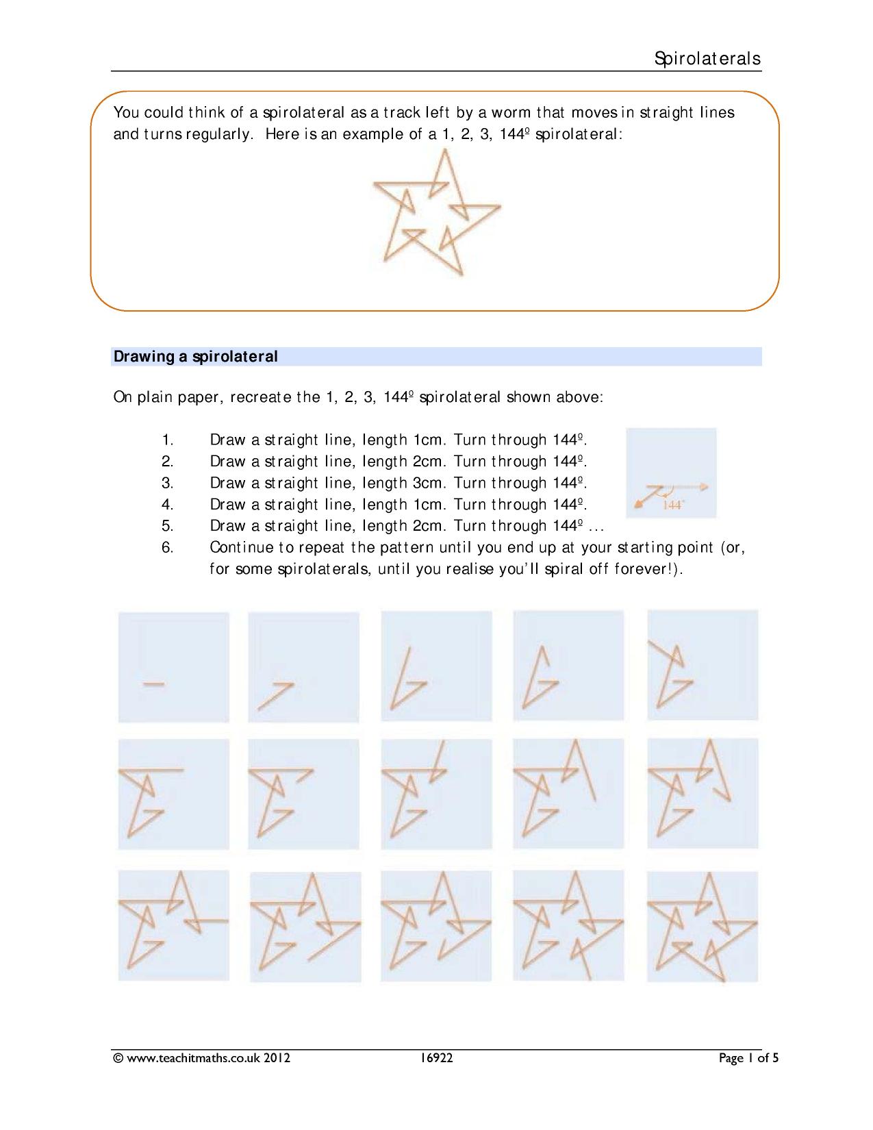 Spirolaterals