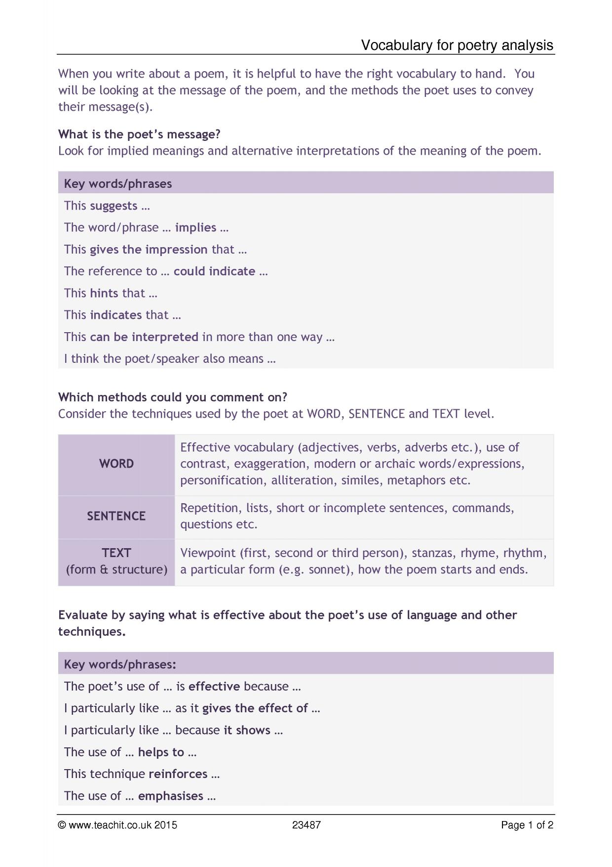 Vocabulary