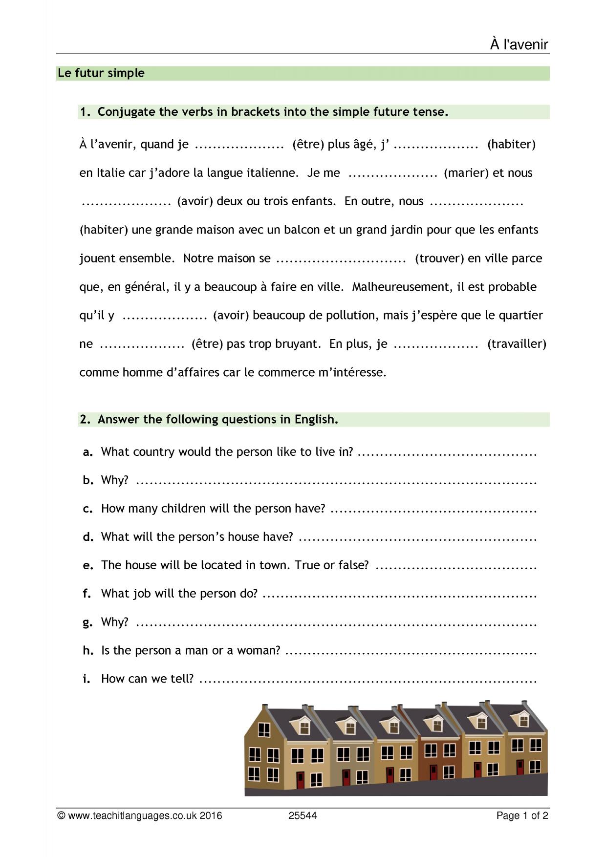 French Future Simple Exercises Pdf
