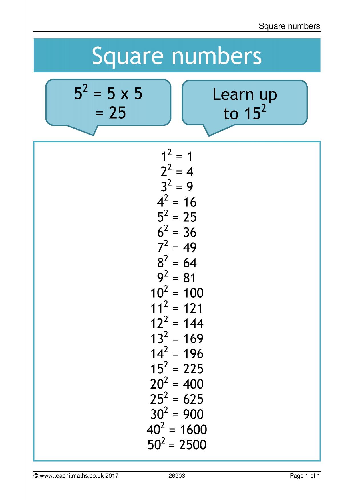 square-numbers-poster-ks3-4-maths-teachit