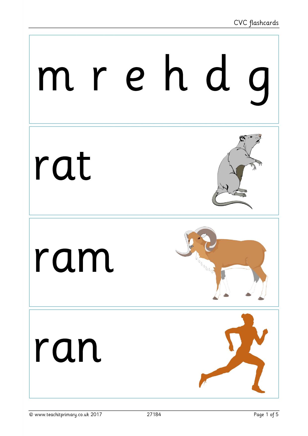 CVC flashcards