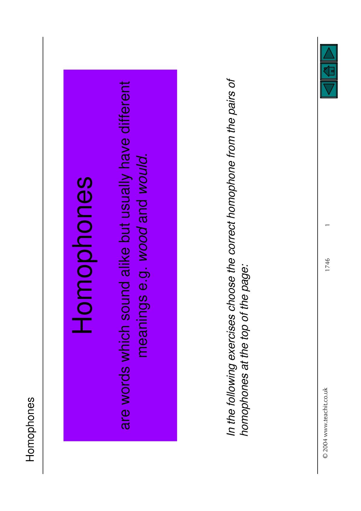 Homophones