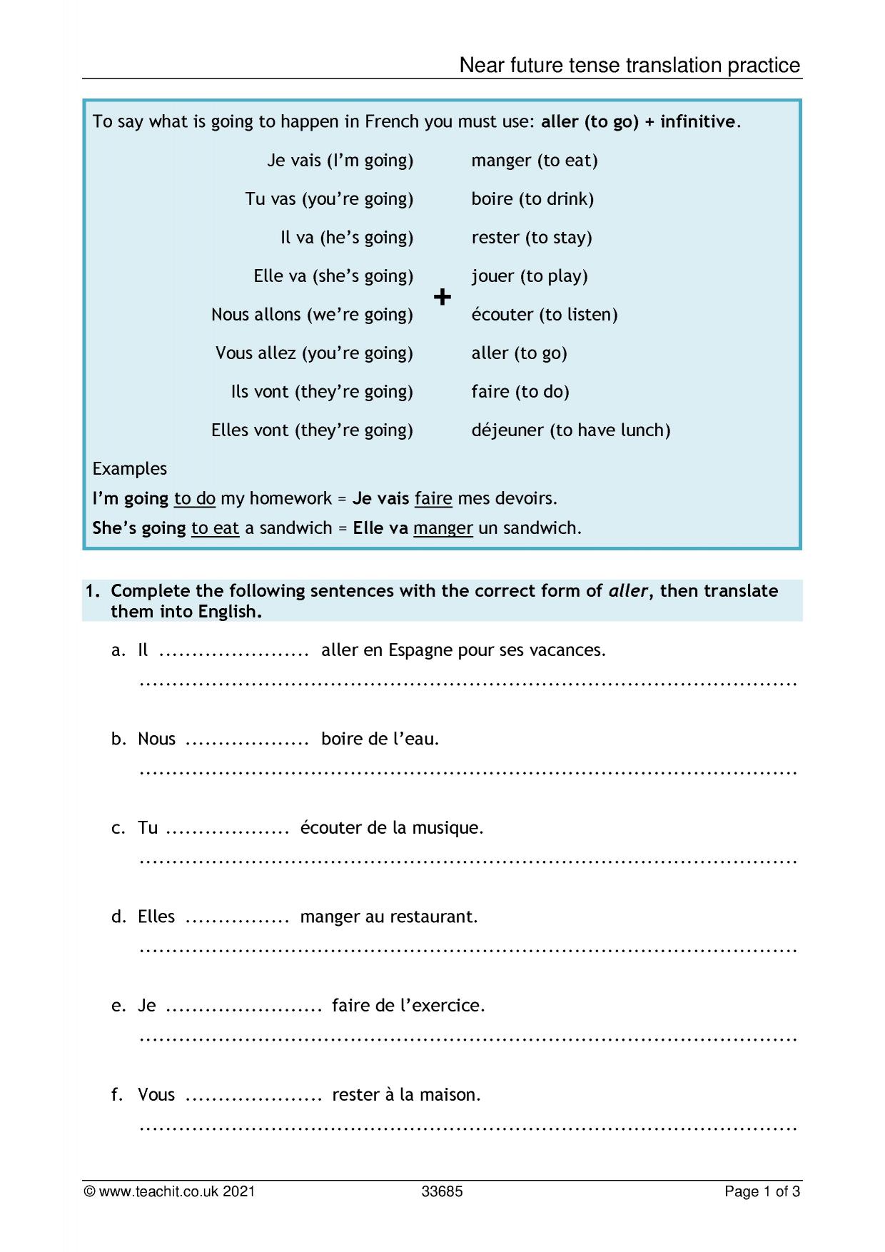 translation-worksheet-near-future-tense-ks3-french-teaching-resource-teachit