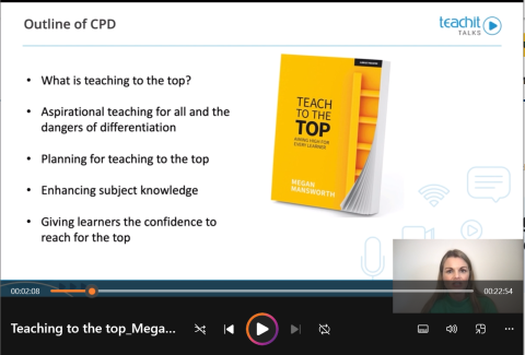 Teaching to the top webinar and PowerPoint for teachers