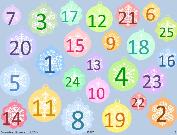 Image of a science advent calendar 