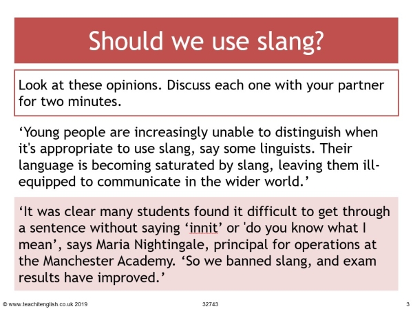 essay topics about slang