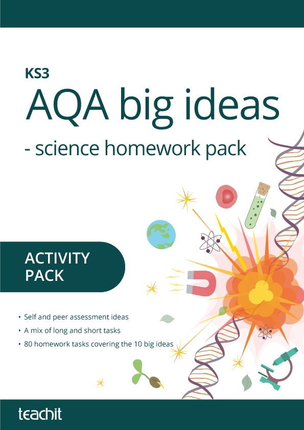 AQA big ideas – KS3 science homework pack cover