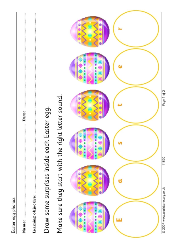 Easter egg phonics