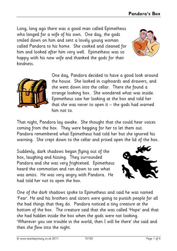 Pandora's box | History | KS2 | Ancient | Teachit