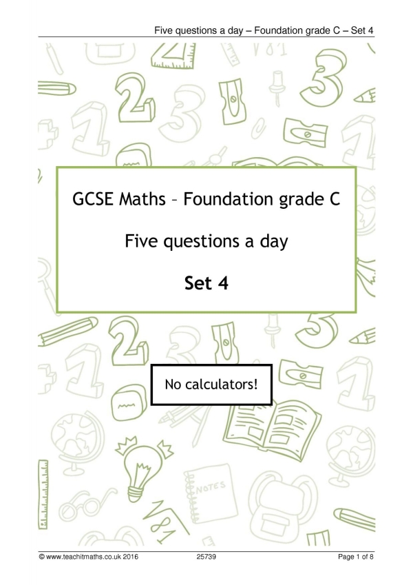 Five questions a day - Foundation - set 4