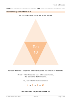 Image of ten in a triangle resource
