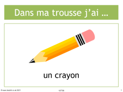Image of in my pencil case - French nouns resource