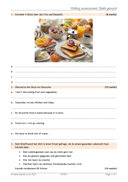 Image of writing assessment: Bleib gesund resource