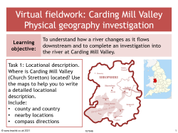 Image of virtual fieldwork: Carding Mill Valley resource