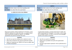 Image of French A-level speaking cards: artistic culture resource