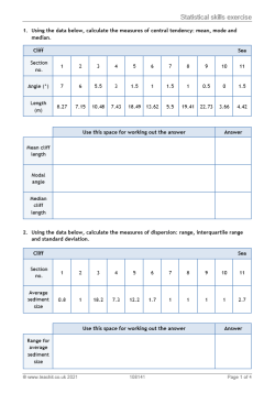 Image of statistical skills exercise resource