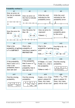 Image of Probability workout resource