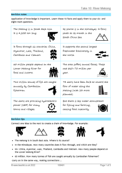 Take 10: River Mekong - revision tasks